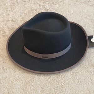 NWT Gigi Pip Monroe Rancher Wool Fedora Hat – Grey (Size 61 / XL)